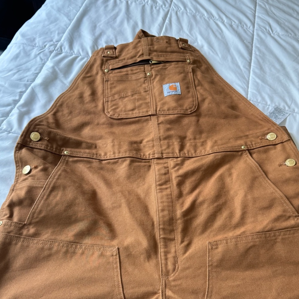 Carhartt Tan Relaxed Fit Overalls